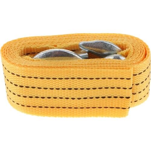 Heavy Duty Tow Strap With Hooks 10,000 Lb Break Strength 1.8 X 118'' Rope