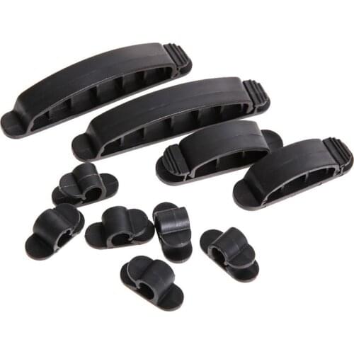 10Pcs/Lot Universal Cable Holder Clip Buckle Cord Plastic Ties Wire Organizer Fastener USB Charging Data Line Wiring Accessories