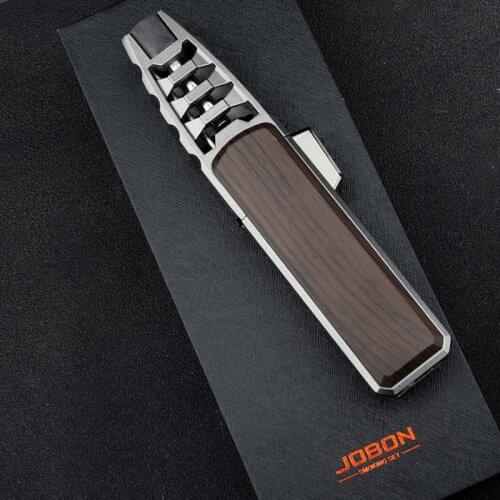 Windproof Jet Cigar Torch Turbo Lighter Big Flame Cigar Refillable Gas Lighter Powerful Metal BBQ Spray Gun Cigarette Lighter