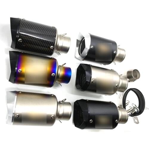 51mm 89mm Exhaust Pipe Motorcross Escape Moto Motorcycle Modified Racing Muffler Carbon Fiber For YAMAHA MT09 MT07 Z900 Z750 R25