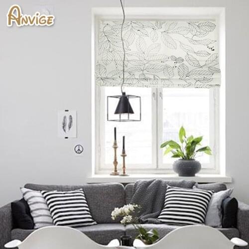 Anvige Modern Style High Quality Roman Blinds Window Treatment For Living Room Custom Made Roman Shades Free Shipping