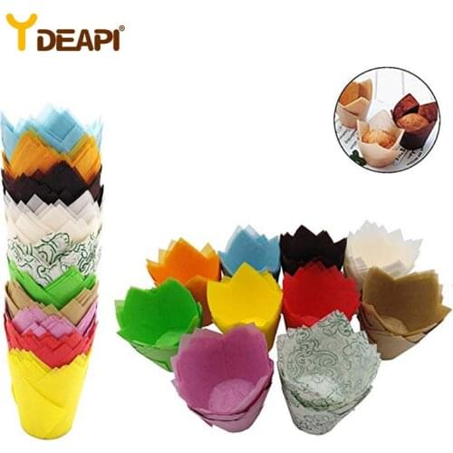 YDEAPI 50Pcs/pack Cake Muffin Cupcake Paper Cups Cake box Cupcake Liner Kitchen Baking Accessories Cake Mold Small Muffin Boxes