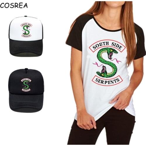 South Side Serpents Riverdale Jughead T Shirt Hat Riverdale SouthSide Tshirt Costumes Riverdale T Shirt Women Summer Tops