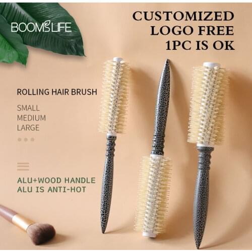 1PC Hot Sales Curly Hair Brush Wood Hair Brush For Womens Boar Bristle Hair Brush No Tangles Roller Hair Brush For Curly Hair