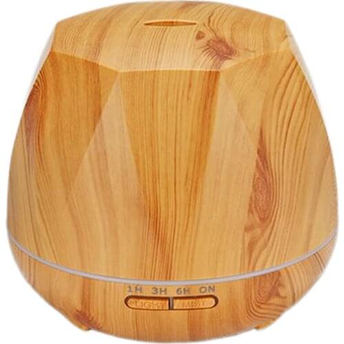 12W Essential Oil Diffuser Wood Grain Ultrasonic Aromatherapy Humidifier 500ml