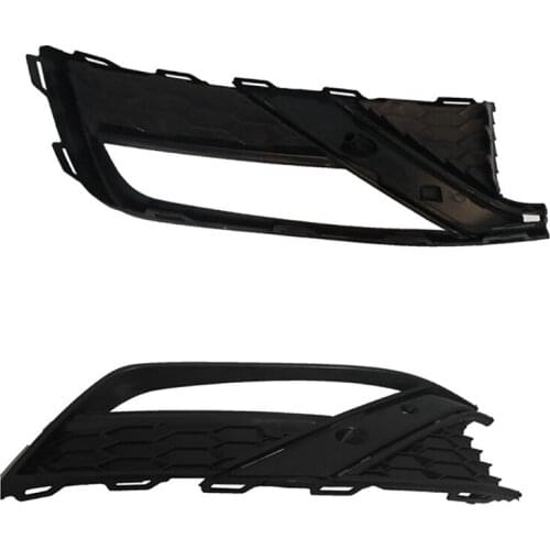 2PCS Front Bumper Fog Light Lamp Grille Grill Cover Replacement For-POLO 2014-2018, 6RG853665K,6RG853666G,with Holes