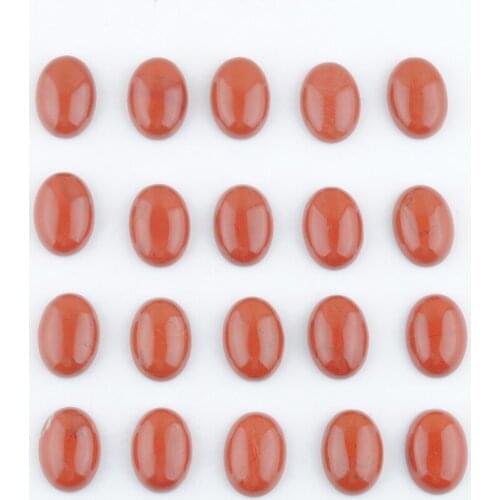 20Pcs/Lot Red River Jaspers Gem Stones 13x18MM No Hole Oval Cabochon CAB Beads Jewelry Accessories TU3016
