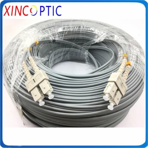 2C Duplex 50M Multimode MM 50/125 OM2 PVC Jacket 3.0mm SC/UPC-FC/ST/LC/SCUPC SC-SC Armored Dual Fiber Patch Cord Cable Connector