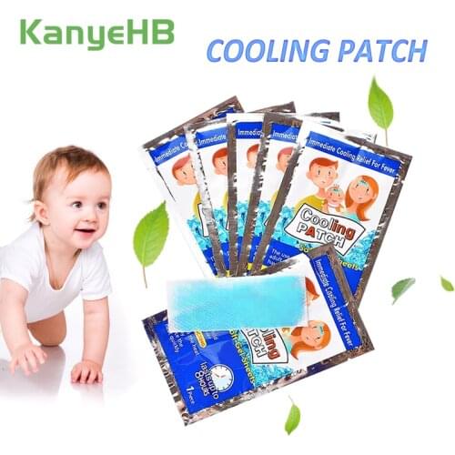 3bags Cooling Patches Baby Fever Down Medical Plaster Migraine Headache Pad Lower Temperature Ice Gel Polymer Hydrogel A166
