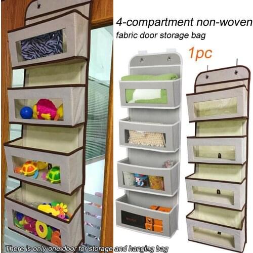4-layer Non-woven Fabric Hanging Bag For Storage Behind the Door J5E7