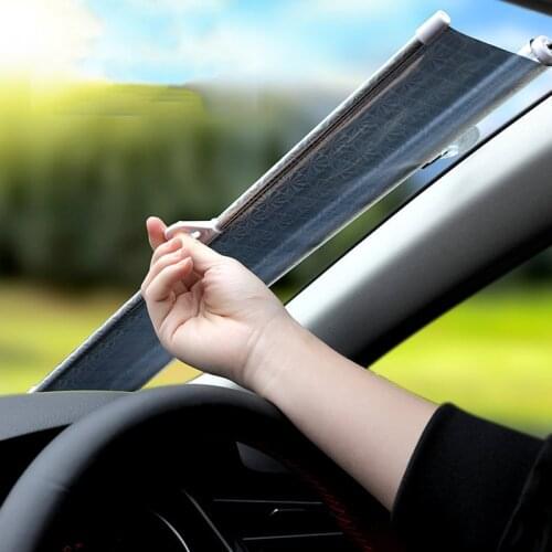 40cm*60cm PVC auto retractable heat insulation sunshade and high efficiency sun protection cloth suitable for most cars
