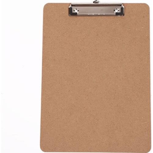 5Pcs A5 Size MDF Clipboard Folder Wood Fiber Clipboard Writing Pad File Document Folder School Office Stationery