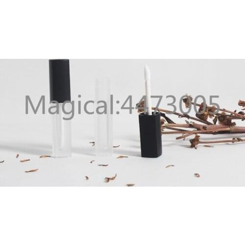 50/100pcs Empty Dull Polish 2.5ml Small Sample Vials Lip Gloss Tube with Black Cap DIY Matt Make Up Lip Oil Refillable Container