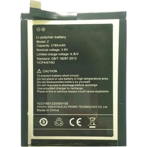 3780mAh Battery For UMI Umidigi Z/Z Pro mobile phone Batteries + track code