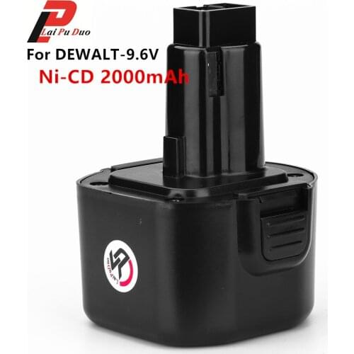 9.6V 2000mAh Rechargeable Power Tool Battery for DEWALT DE9036 DE9061 DE9062 DW9061 DW9062 9.6 VOLT Drill Black