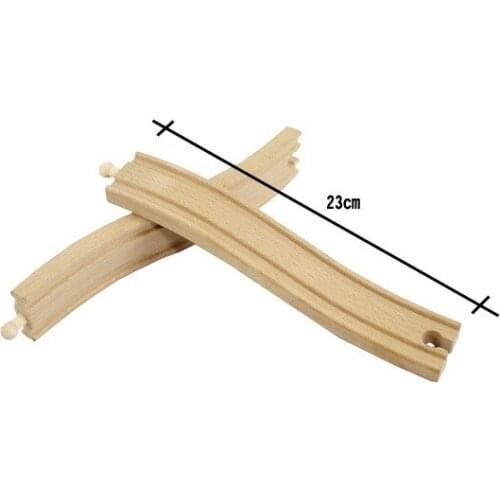 EDWONE -2PCS S Track 23CM Thomas Wooden Train Track Railway Accessories Suit for Brio Wood ToyS