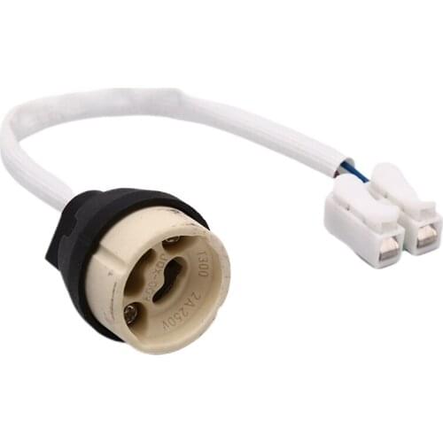 Hot New Socket Lamp Base Holder GU10 Bulb Light Adapter Connector Converter Ceramic Wire For LED Bulb Halogen Light Lamp Base