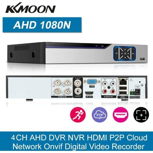 4CH 1080P Hybrid 5-in-1 DVR CCTV Digital Video Recorder DVR P2P Remote Phone Monitoring for Security Surveillance System kit