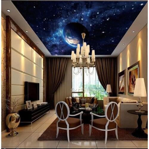 Beautiful starry sky ceiling Ceiling Wall Painting Living Room Bedroom Wallpaper Home Decor