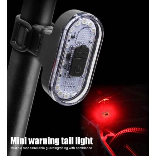 Multipurpose Mountain Bike Rear Warning Flashlight Bicycle LED Tail Light Rechargeable Highlight Scooter Cycling Tail Rear Light