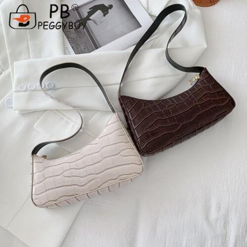 New Womens Fashion Flap Pu Leather Handbags Irregular Alligator Pattern PU Leather Underarm Bag Women Small Purse