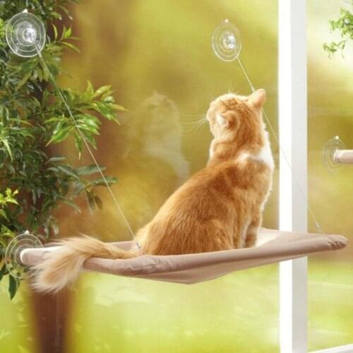 55*35cm Cute Pet Hanging Bed Bearing 20kg Cat Mat Sunny Seat Window Mount Pet Cat Hammock Bed