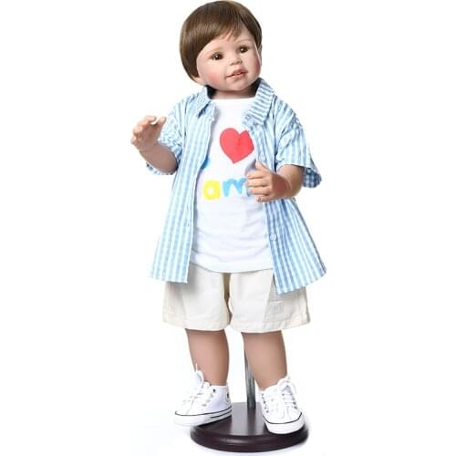 NPK 70CM Masterpiece Huge doll reborn toddler baby girl boy clothing model real baby doll ball jointed can bathe kids gift toys
