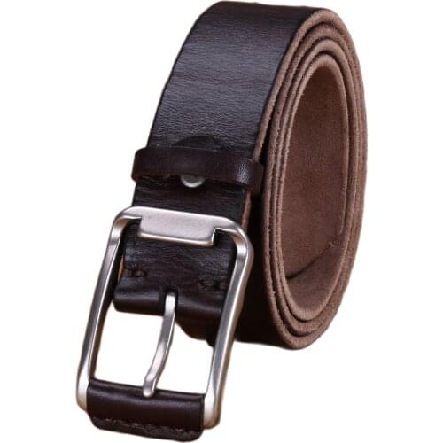 2020 hot designer belt men high quality luxury 100% real cowhide full grain genuine leather camel cowboy 3.8 cm masculine soft