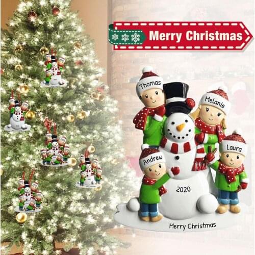 PVC Christmas Tree Snowman Pendant DIY Name Wishes Christmas Ornaments personalise family gifts new year decorated 2021