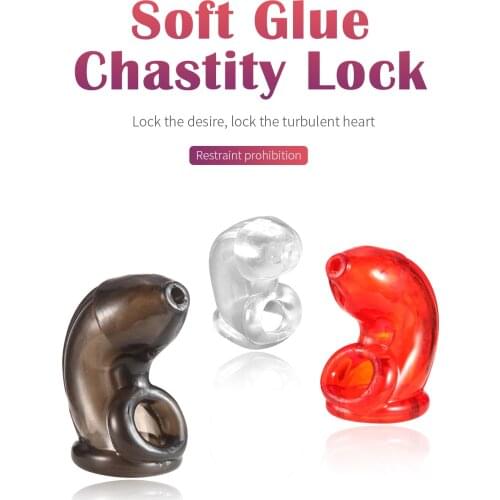 Sex Products Male Chastity Cage Cock Ring Ball Stretcher Cock Sleeve Penis Lock Semen Delay Ejaculation Prevent Masturbation