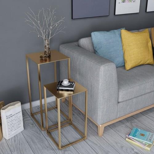 Nordic sofa corner several modern minimalist living room small coffee table American country creative metal side table kotatsu