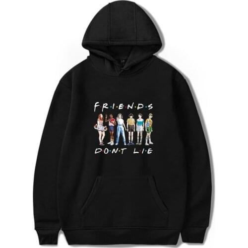 Friends Don't Lie Print Stranger Things Sweatshirts Women Long Sleeve Hoodie Top Blouse Pullover Jumper Womens Sweatshirt 2020