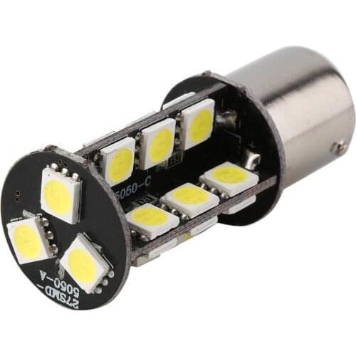 High Luminous Efficiency Universal 27 SMD White 12V LED Indicator Light Lamp Bulbs For Car White 1156 1157 Canbus Error-Free