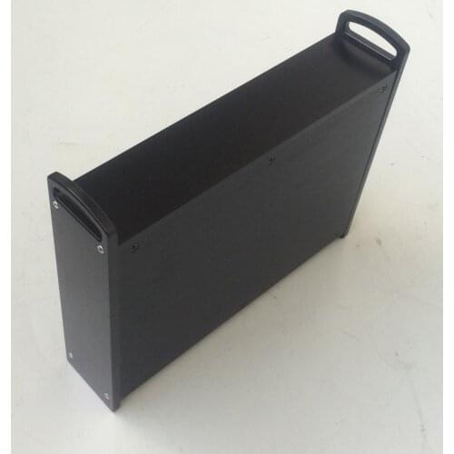 Size W316 H70 L250 Black all aluminum preamp / amp / DAC case with handle BZ3207B