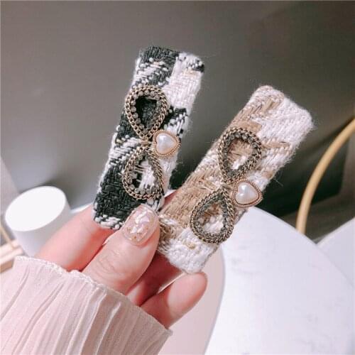 Fashion cute bows Hair Barrette Hair Clip Hairpin Girls rhinestone autumn winter Hair Accessories Women Headdress Wholesale
