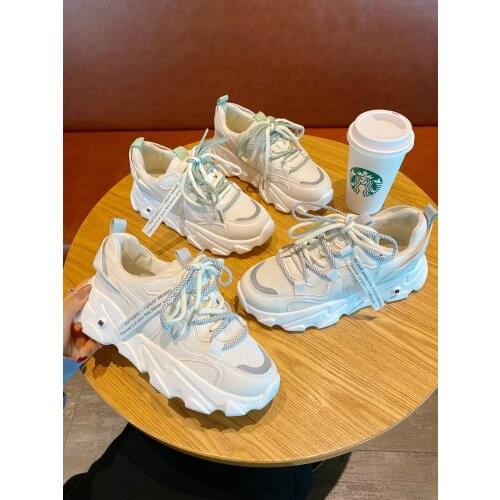 Womens shoes 2020 new autumn breathable sports shoes thick bottom increased student running shoes