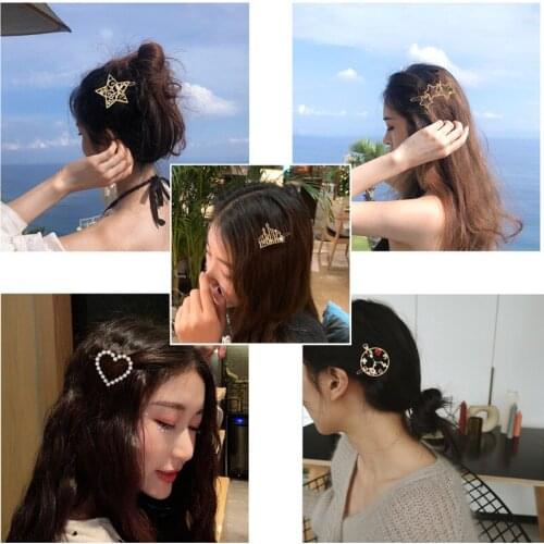 Woman Hair Accessories Geometric Alloy Rhinestones Hairband Hairgrip Female Headdress Barrette Girls Holder