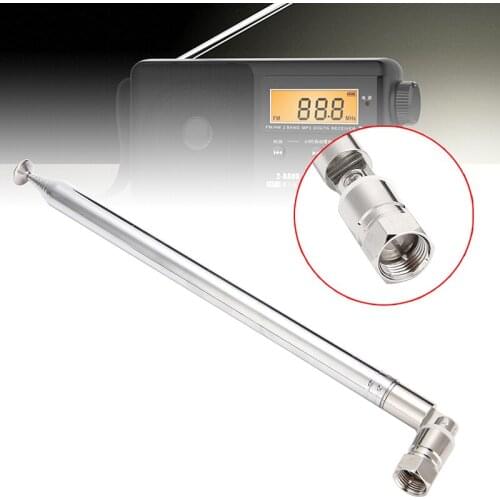 1.2m 10 Section Extendable Telescopic Aerial Universal Radio DAB/FM Antenna Receiver Replacement for FM Radio TV