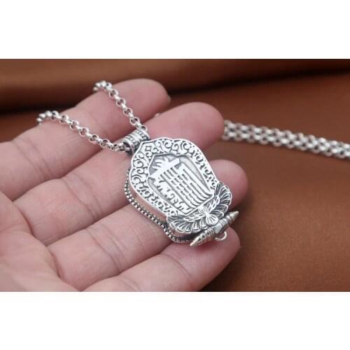 100% Real 925 STERLING SILVER lotus flower Mens women Jewelry pendant Charm open locket A4996