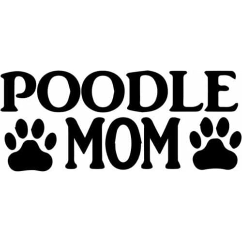 11.9cm*5cm Poodle Mom Creative Car Sticker Decor Decal Vinyl S4-0653
