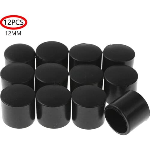 12 Round Rubber Feet Cups Home Office Anti Slip Furniture Feet Caps Table Chair Leg End Cover Floor Protector Anti Scratch Plugs