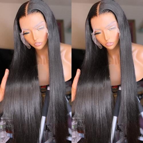 13x4 Lace Front Human Hair Wigs Pre Plucked Wigs 8-40Inch Malaysian Straight Lace Frontal Wig For Women 200% Remy Glueless Wigs