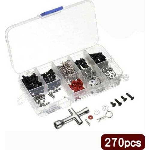 270Pcs/set RC car 1/10 HSP 94123 94111 tools Special Repair Tools and M3 Screws Box Set for include Hexagon Wrench Washer