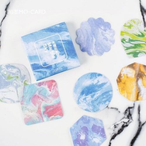 45pcs/pack Marble Sky Diary Stickers Pack Kawaii Planner Scrapbooking Sticky Stationery Escolar School Supplies 2017