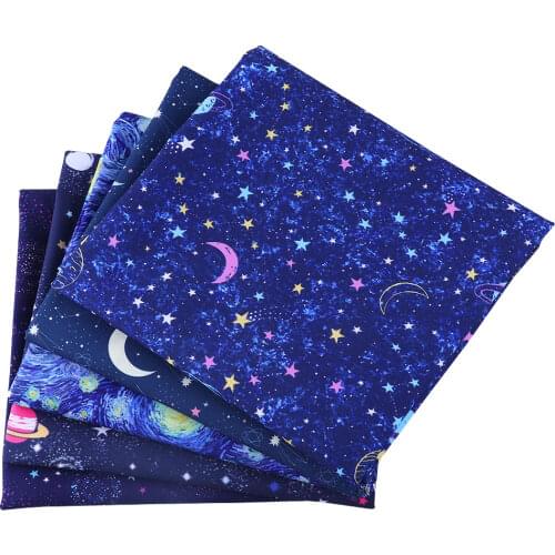 50*140CM Space pattern Polyester cotton Fabric Patchwor Printed for Tissue Kids Home Textile for Sewing Doll Dress Curtain
