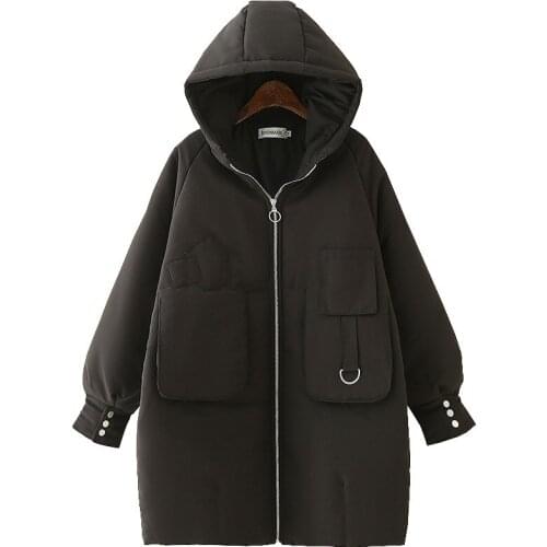 Plus size Women Winter Cotton Hooded Jacket Coat Fashion Loose Warm Outerwear Casual Female Basic Jacket 5XL woman parkas