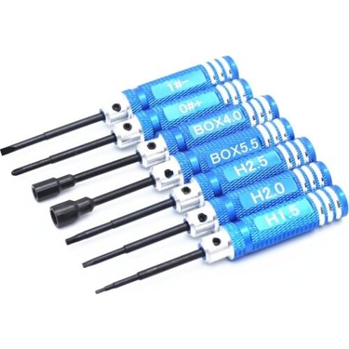 Hex Screwdriver Tool Set Metal，1.5mm 2.0mm 2.5mm 3.0mm for Drone Heli Aircraft Cars Boat Remote Control Parts