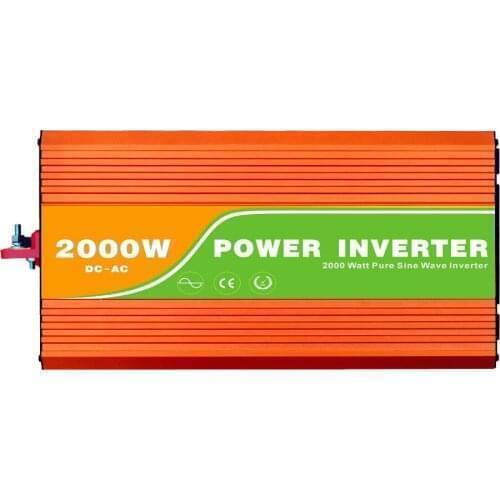 Digital 12VDC (10-15V) 2000W Off Grid Inverter to 100-240VAC Ouput, Surge 4000W Pure Sine Wave Solar Wind Inverter with USB