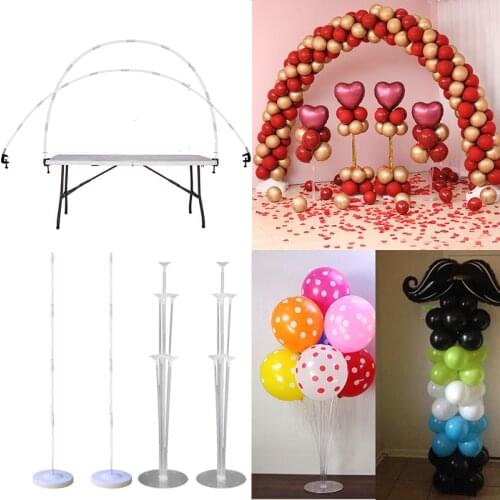 Balloons Holder Column Stand Clear Plastic Balloon Stick Birthday Party Decorations Kids Wedding Balloons Easter Decor