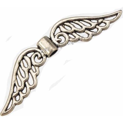 DIY Angel Large Wing Bead Charms Dangle Suspension Vintage Silver Hollow Metal Fashion Jewelry Findings & Components 53mm 20pcs